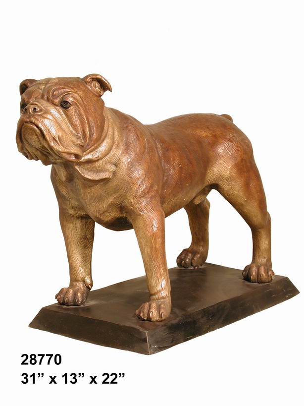 Bronze Bulldog with Base