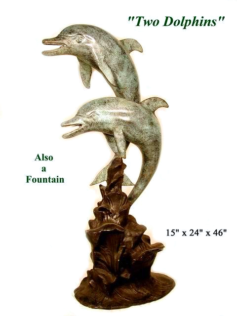 Bronze Two Dolphins
